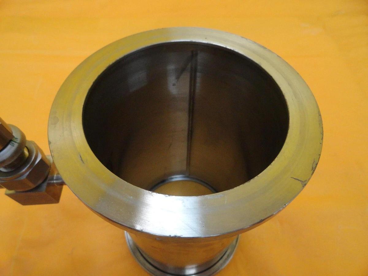 Used Fuji Seiki High Vacuum Nipple Tee Stainless QF100 ISO-LF to ISO100 SS-DLTW4 Used