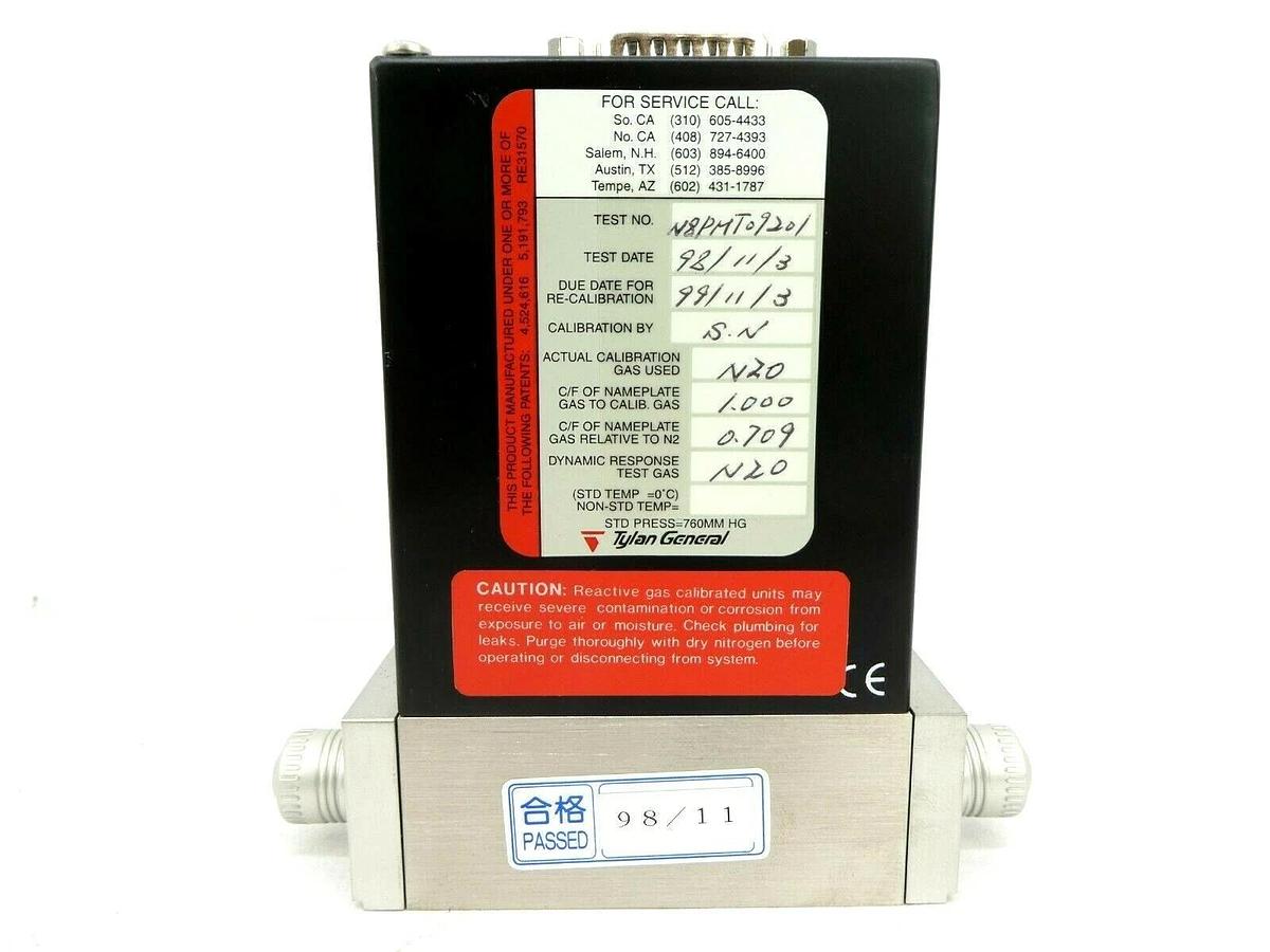 Used Tylan General FC-2901MEP Mass Flow Controller MFC 500 SCCM N2O 2900 Working
