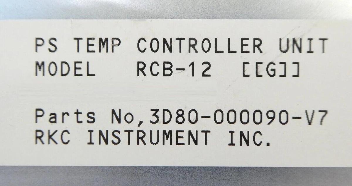 Used RKC Instrument RCB-12 PS TEMP Controller TEL Tokyo Electron 3D80-000090-V7 Spare