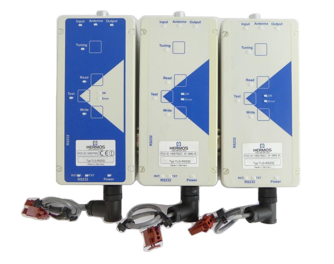 Used Hermos TLG-I1-AMAT-R1 Transponder Set TLG-RS232 Reseller Lot of 3 Brooks Working