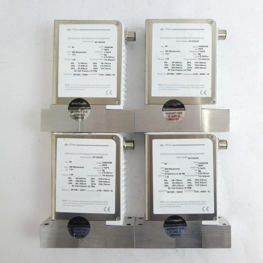 Used Brooks Instrument GF125CXXC Mass Flow Controller MFC Lot of 12 Working Surplus