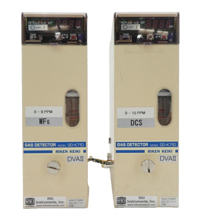 Used RKI Instruments GD Series Gas Detector Set of 6 GD-K77DG GD-V77D GD-K71D Working