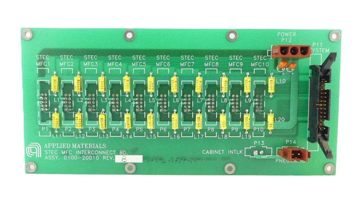 Used AMAT Applied Materials 0100-20010 STEC MFC Interconnect PCB Working Surplus