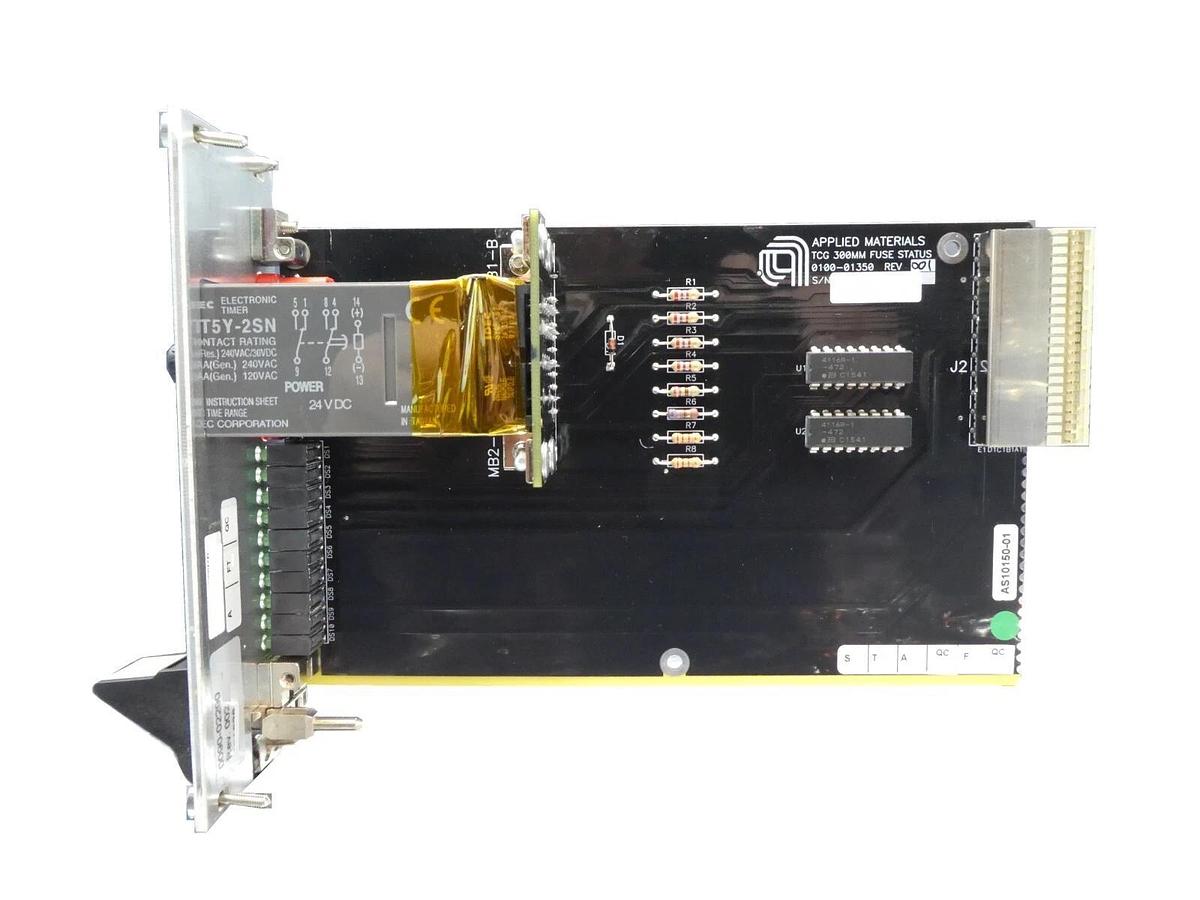 Used AMAT Applied Materials 0090-02290 Fuse Status PCB Card 0100-01350 Working