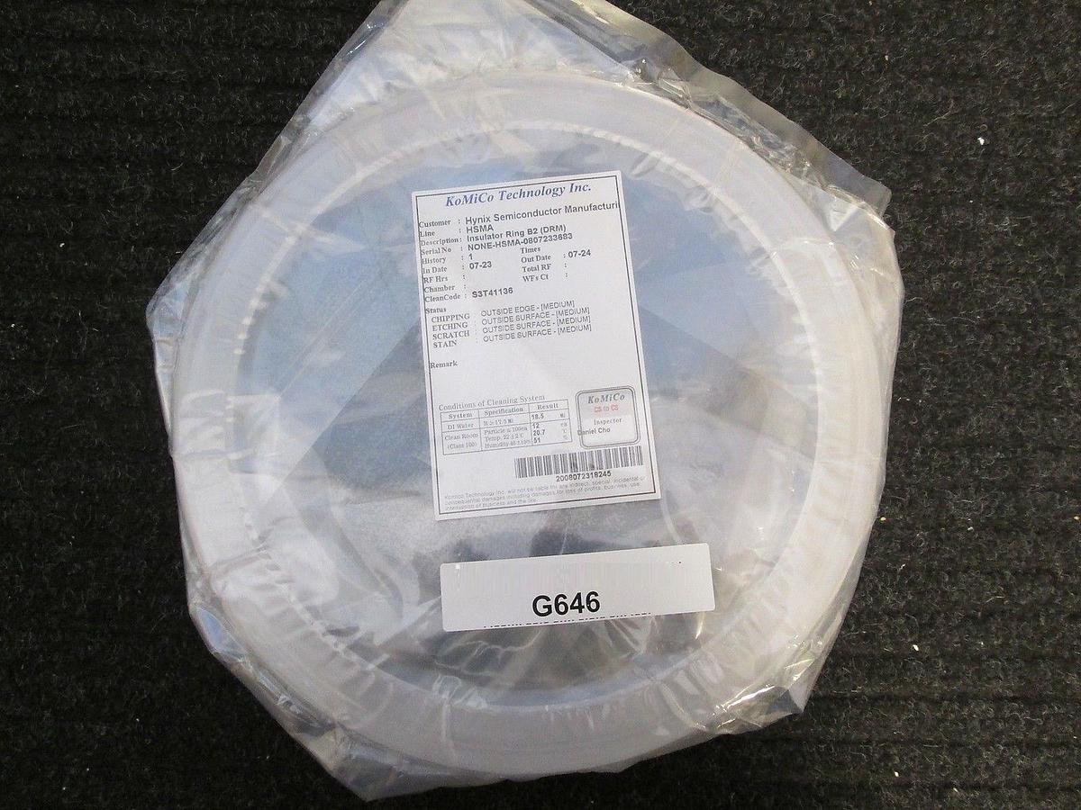 Refurbished TEL Tokyo Electron Insulator Ring B2 DRM Manufacturer Refurbished