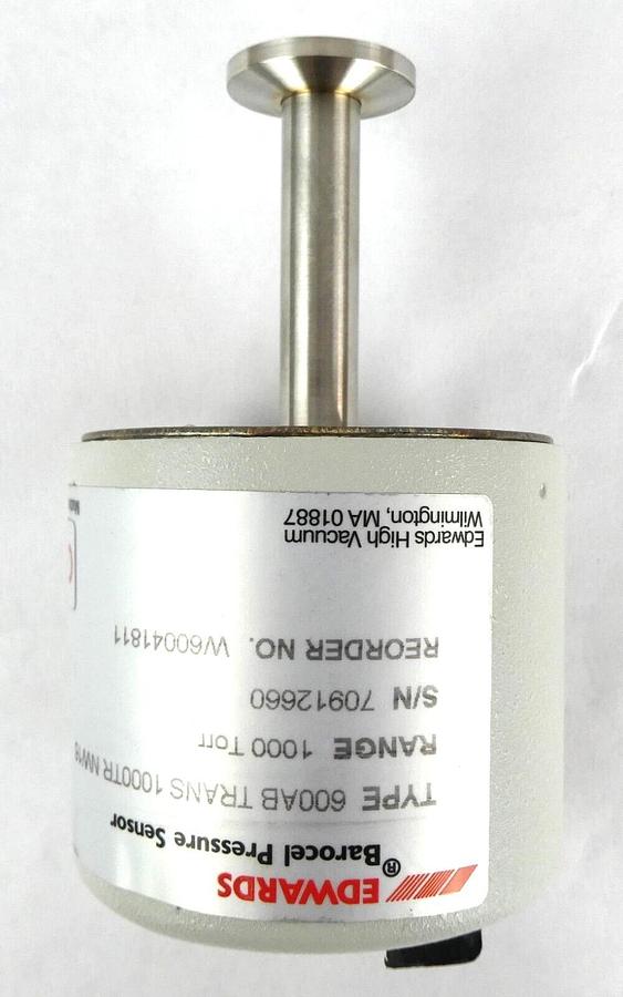 Used Edwards W60041811 Barocel Pressure Sensor 1000 Torr NW16 Lot of 2 Working