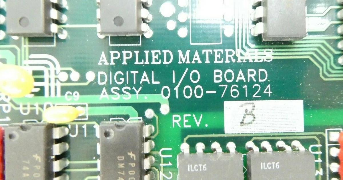 Used AMAT Applied Materials 0100-76124 Digital I/O VME PCB Card P5000 Working Surplus