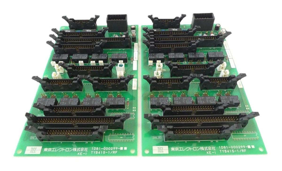 Used TEL Tokyo Electron 1D81-000299-16 Backplane Interface PCB TYB415-1/RF Lot of 2