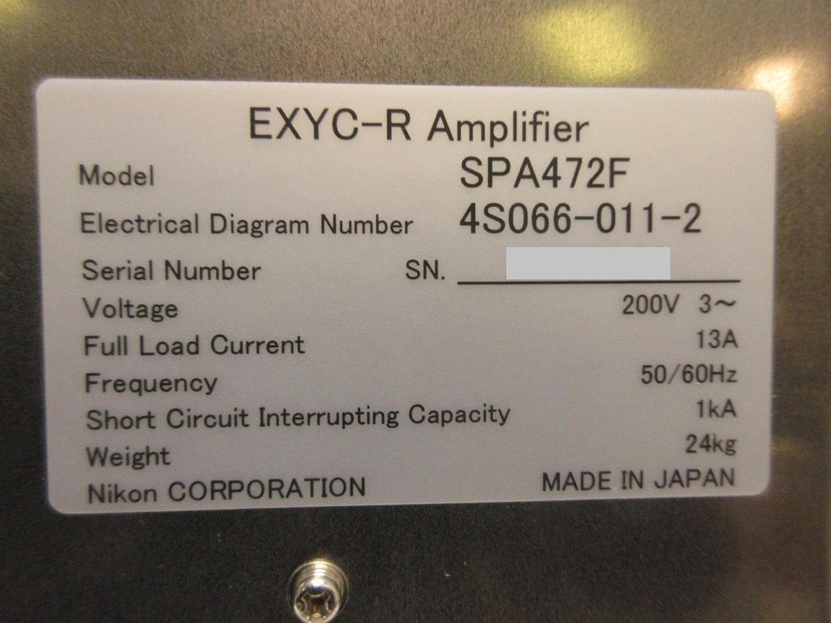 Used Nikon 4S066-011-2 EXYC-R Amplifier Module SPA472F 4S013-684-1 NSR Working