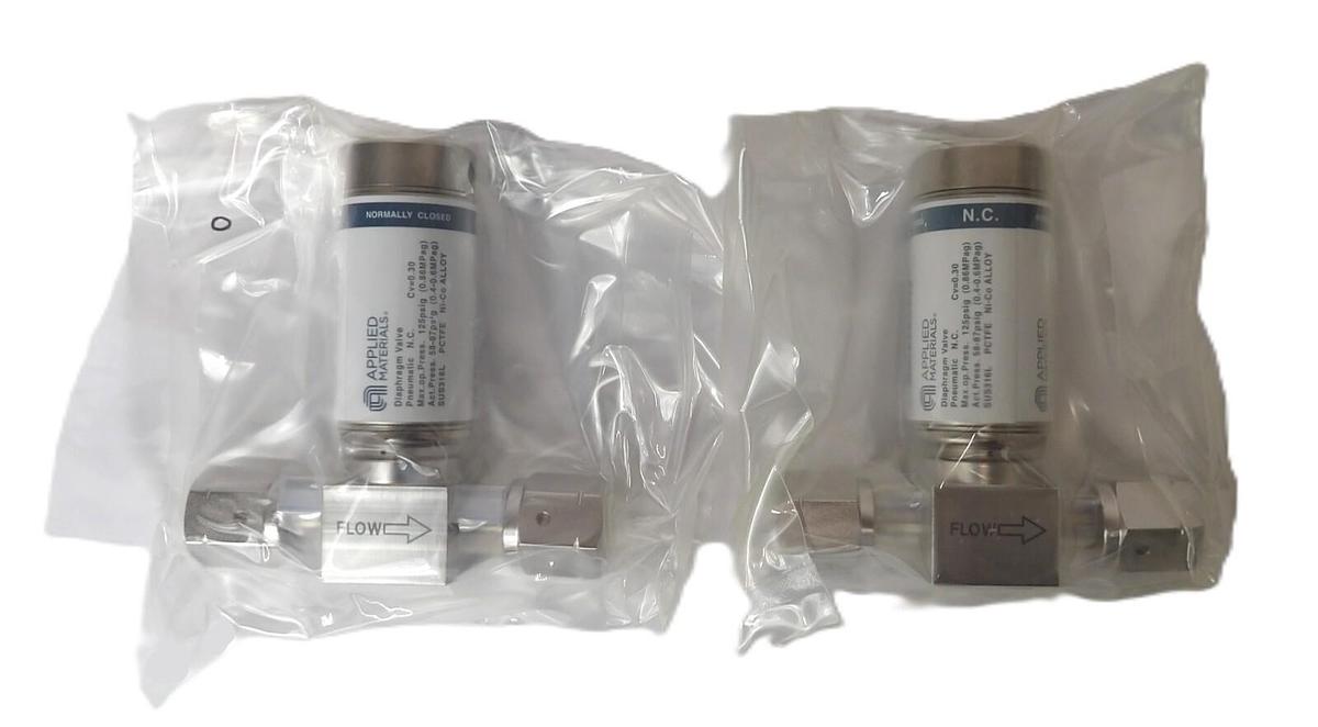 Used AMAT Applied Materials 0190-52416 Pneumatic Diaphragm Valve Lot of 2 Working