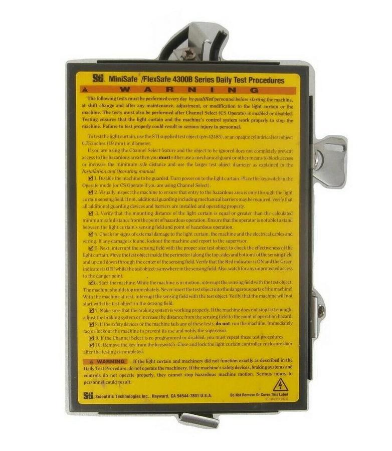 Used Sti 43268-08 Light Curtain Controller MiniSafe/FlexSafe 4300B Series MS4332B