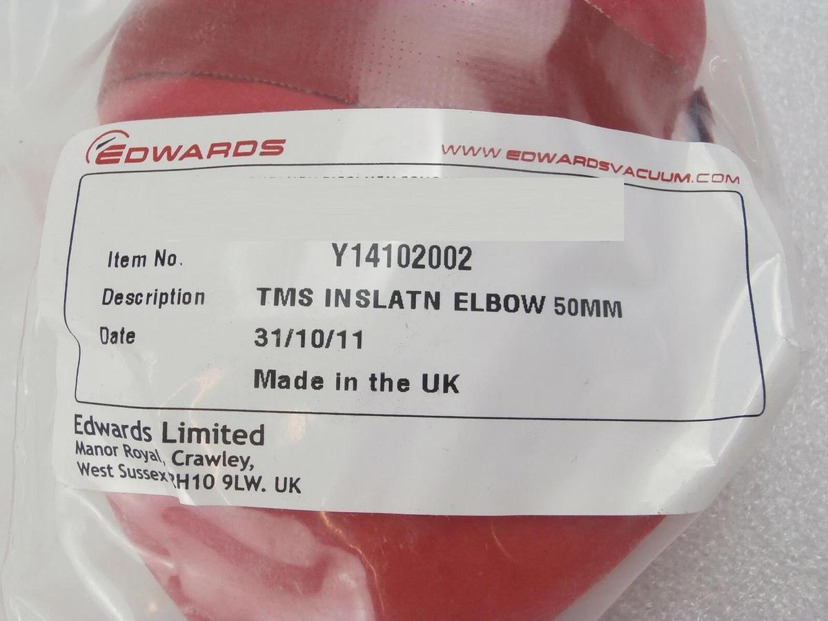 Edwards Y14102002 TMS Insulation Elbow 50mm Reseller Lot of 6 New Surplus