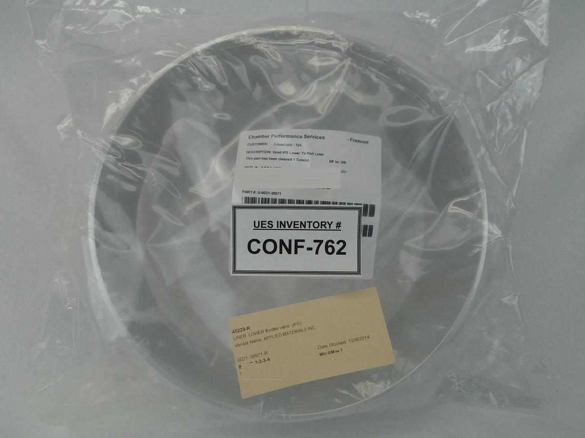 Refurbished AMAT Applied Materials 0021-39971 Lower Throttle Valve Liner Refurbished
