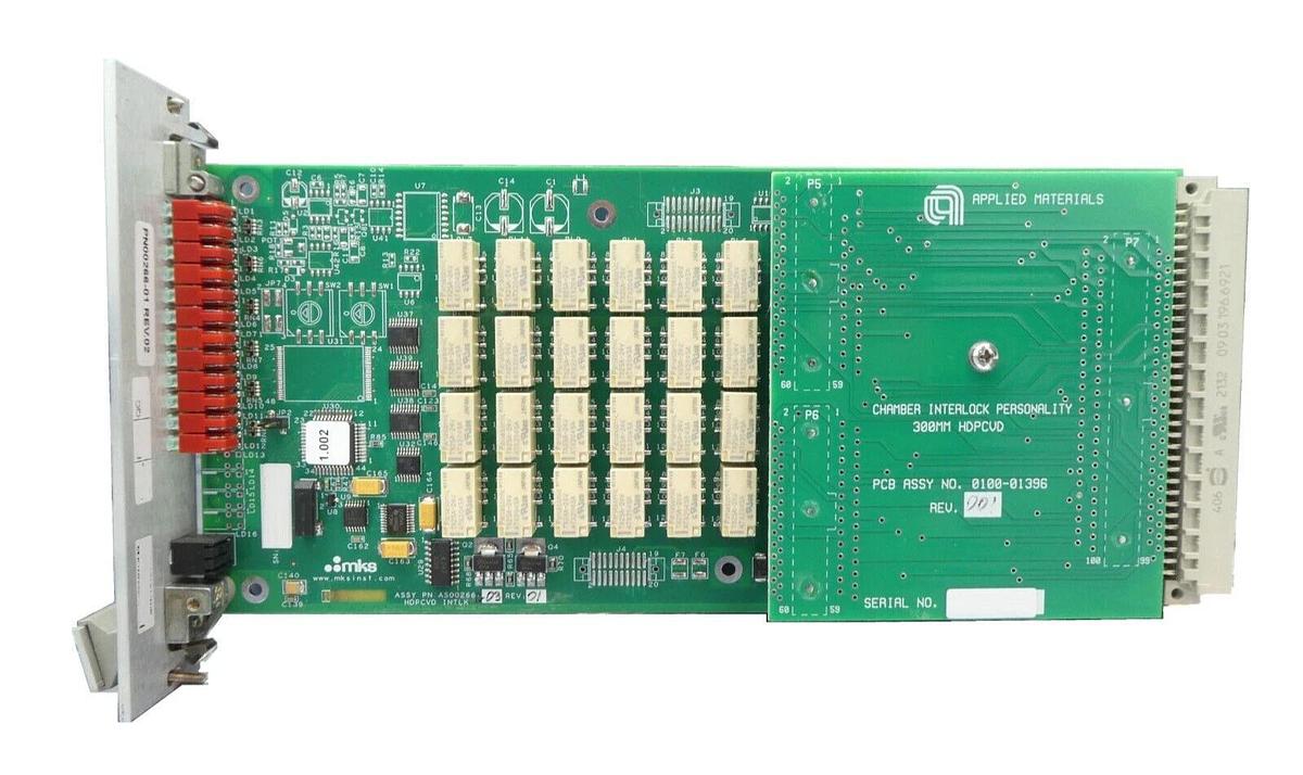 Used MKS Instruments AS00269R-01 HDPCVD Interlock PCB 0100-01396 Working Surplus