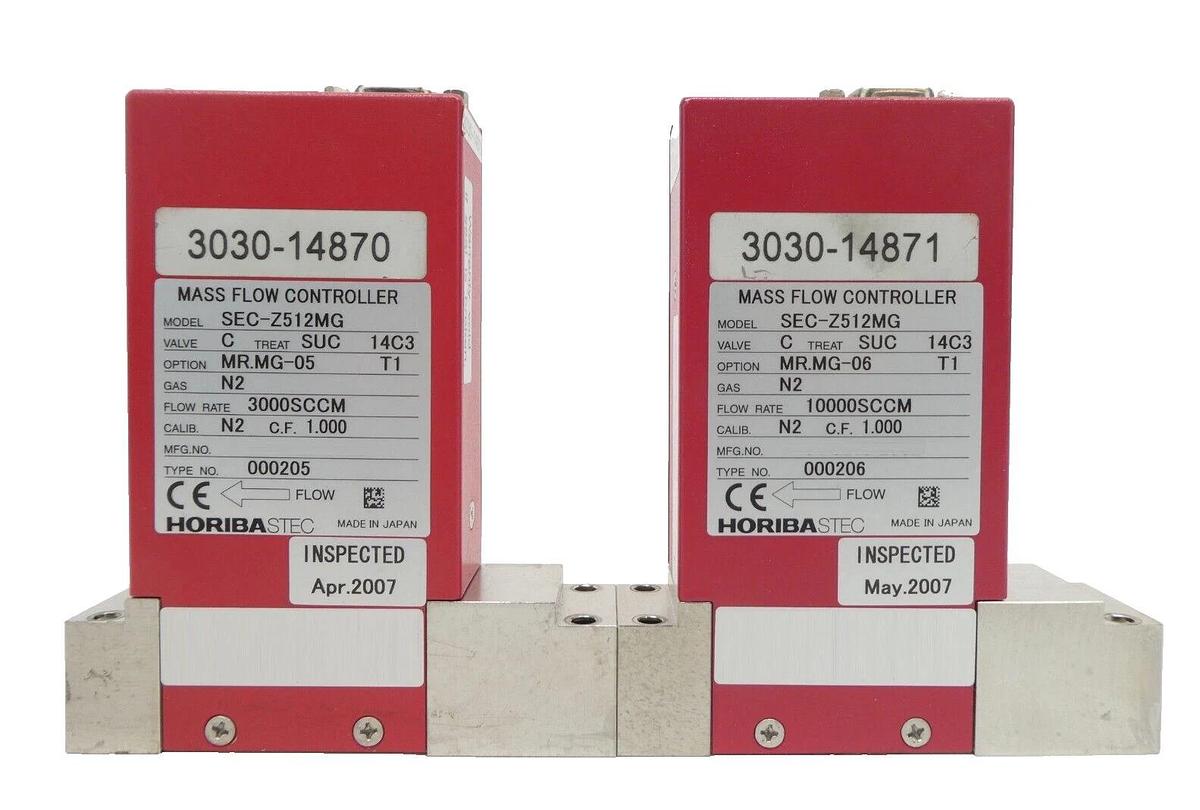 Used Horiba STEC Z500 Mass Flow Controller MFC SEC-Z522MGN SEC-Z512MG Lot of 8 Spare