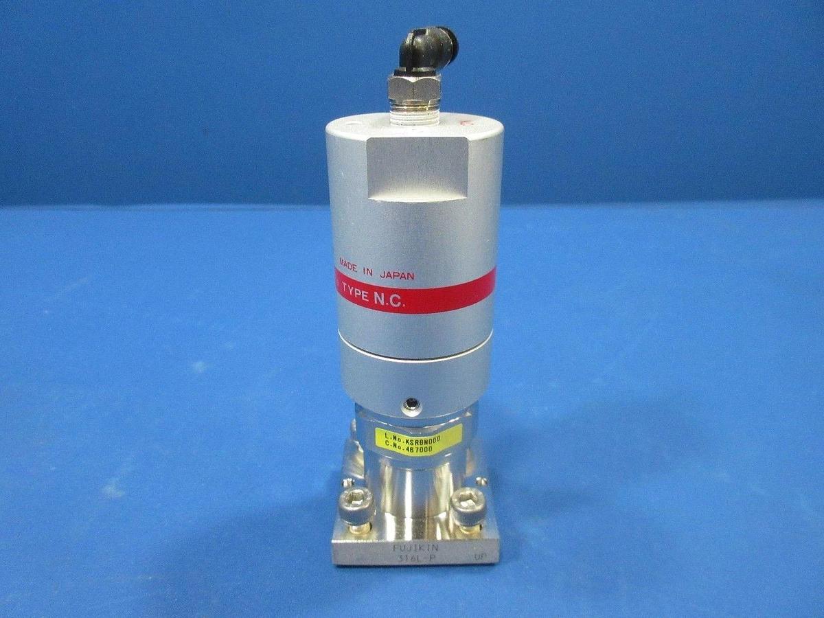 Used Fujikin 467000 Type NC Diaphragm Valve 0.39~0.59MPa 2 Port C-Seal Lot of 12 Used