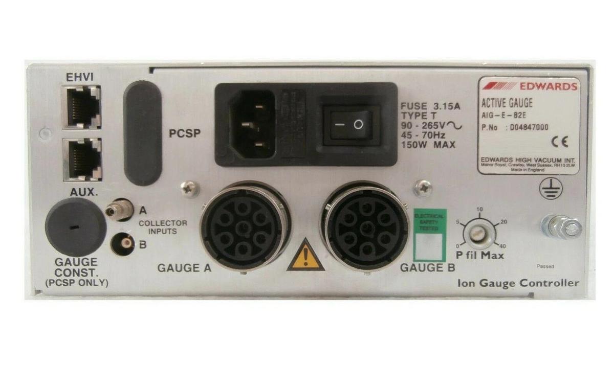 Used Edwards D04847000 Active Ion Gauge Controller AIG-E-B2E Working Surplus