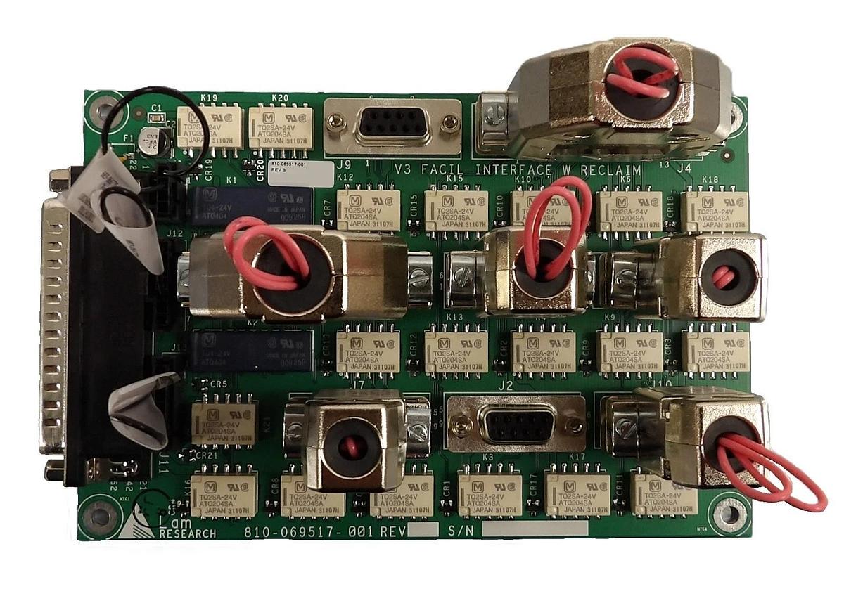 Used Lam Research 810-069517-001 V3 Facil Interface w/Reclaim PCB Assembly Working