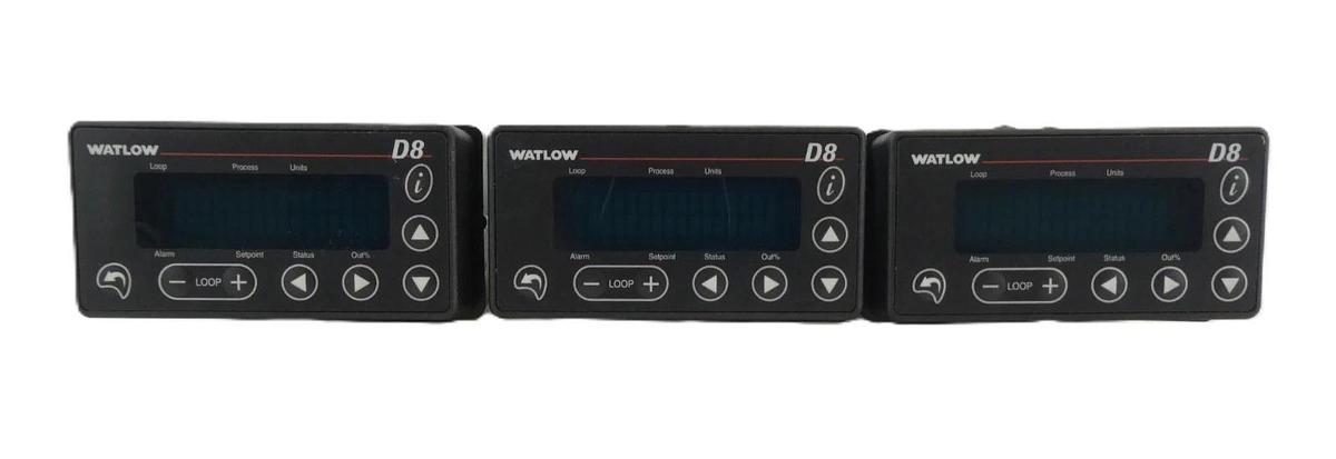 Used Watlow D881-0000-1000 Temperature Controller AMAT 0190-29681 Lot of 3 Working