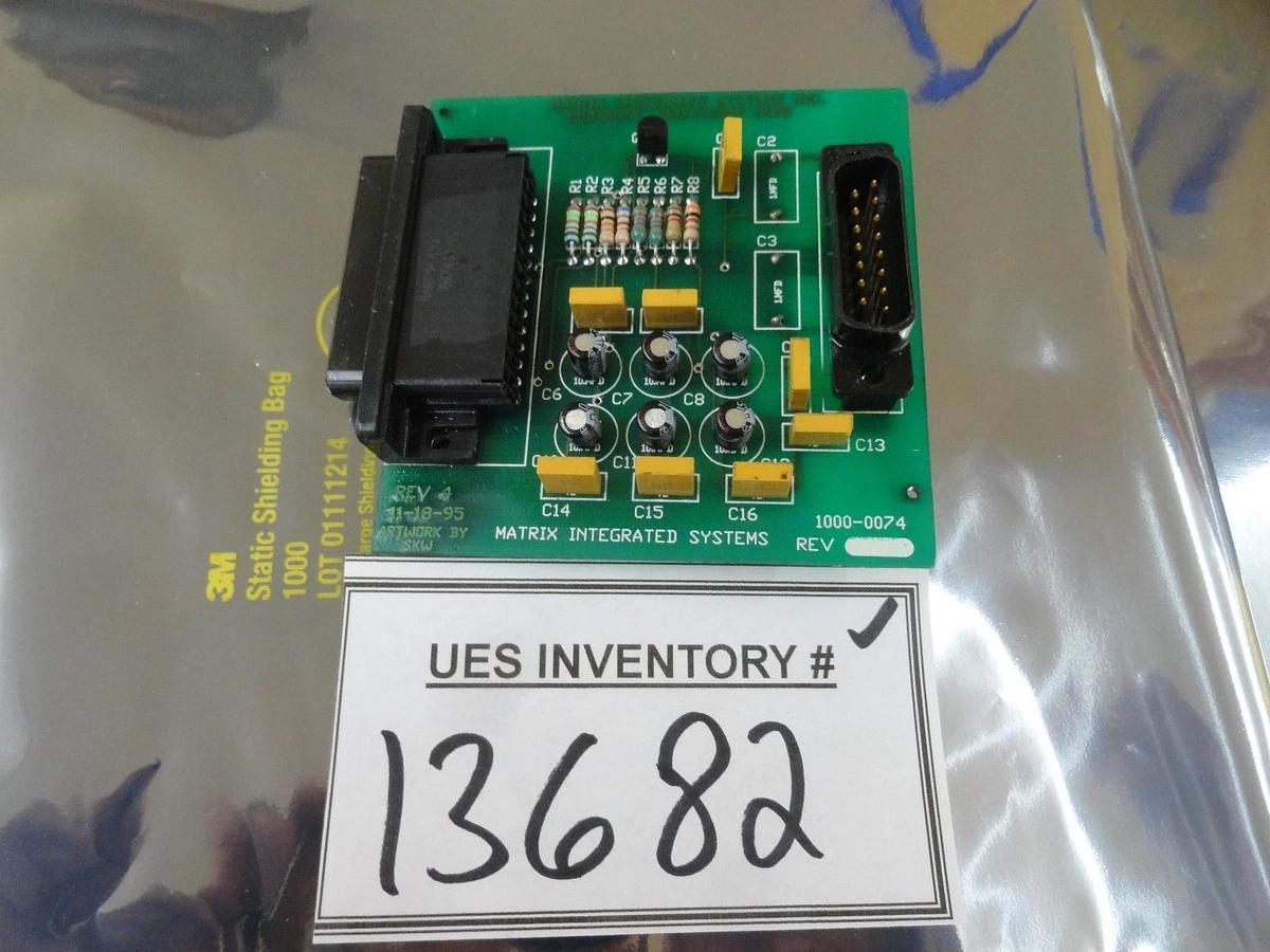 Used Matrix Integrated Systems 1010-0074 Connector PCB Board System 10 Used Working