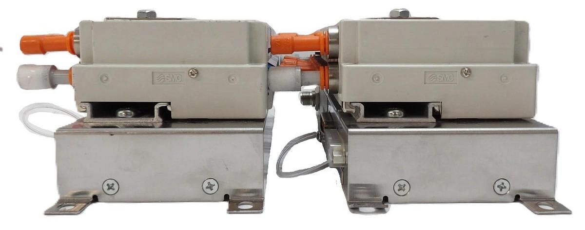 Used SMC IN587-21 21-Port Pneumatic Manifold SJ2A60T-5NFZ-N1-X21 Lot of 2 Working