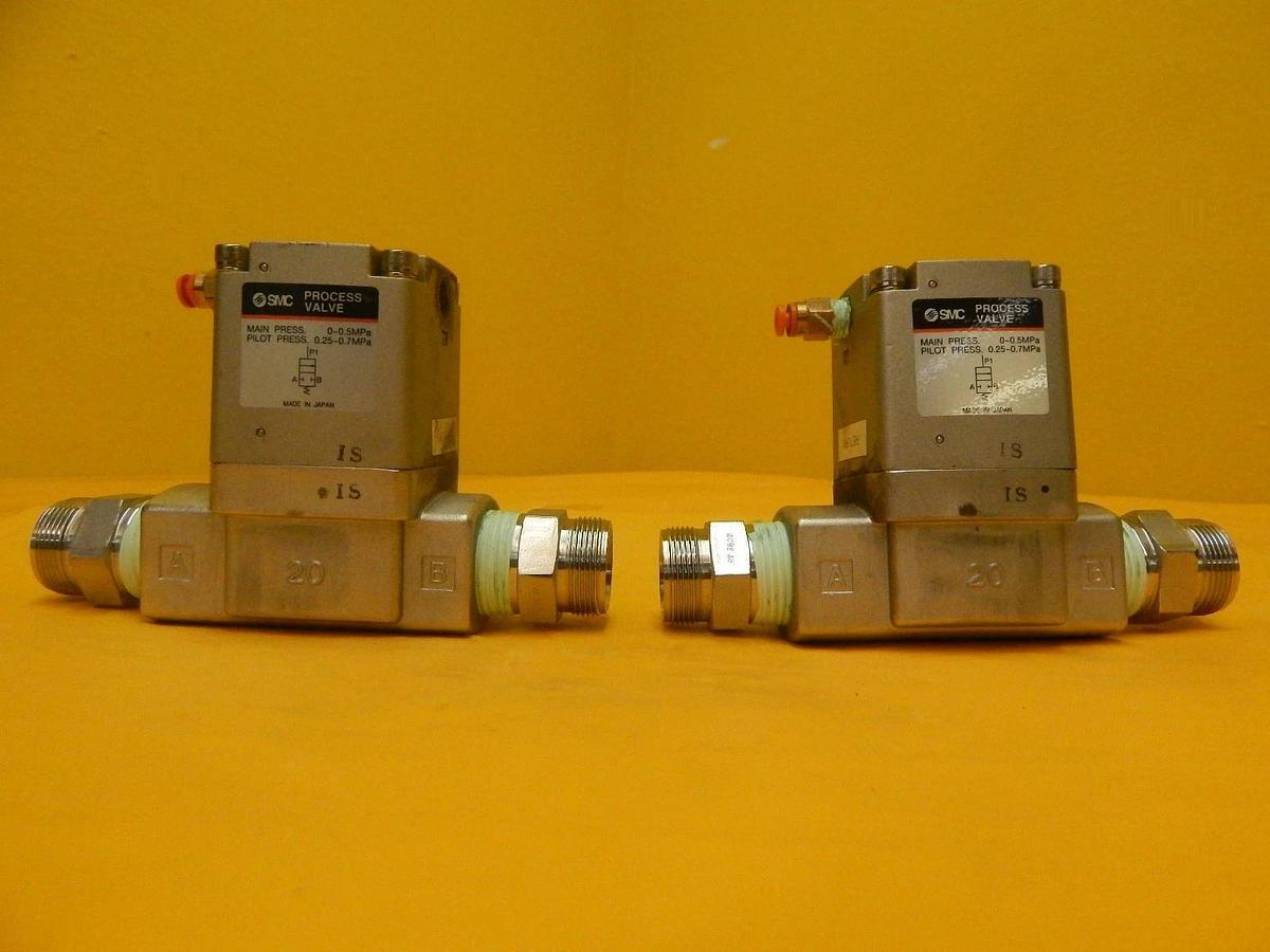Used SMC VNB301AS Pneumatic Process Valve Reseller Lot of 2 Used Working