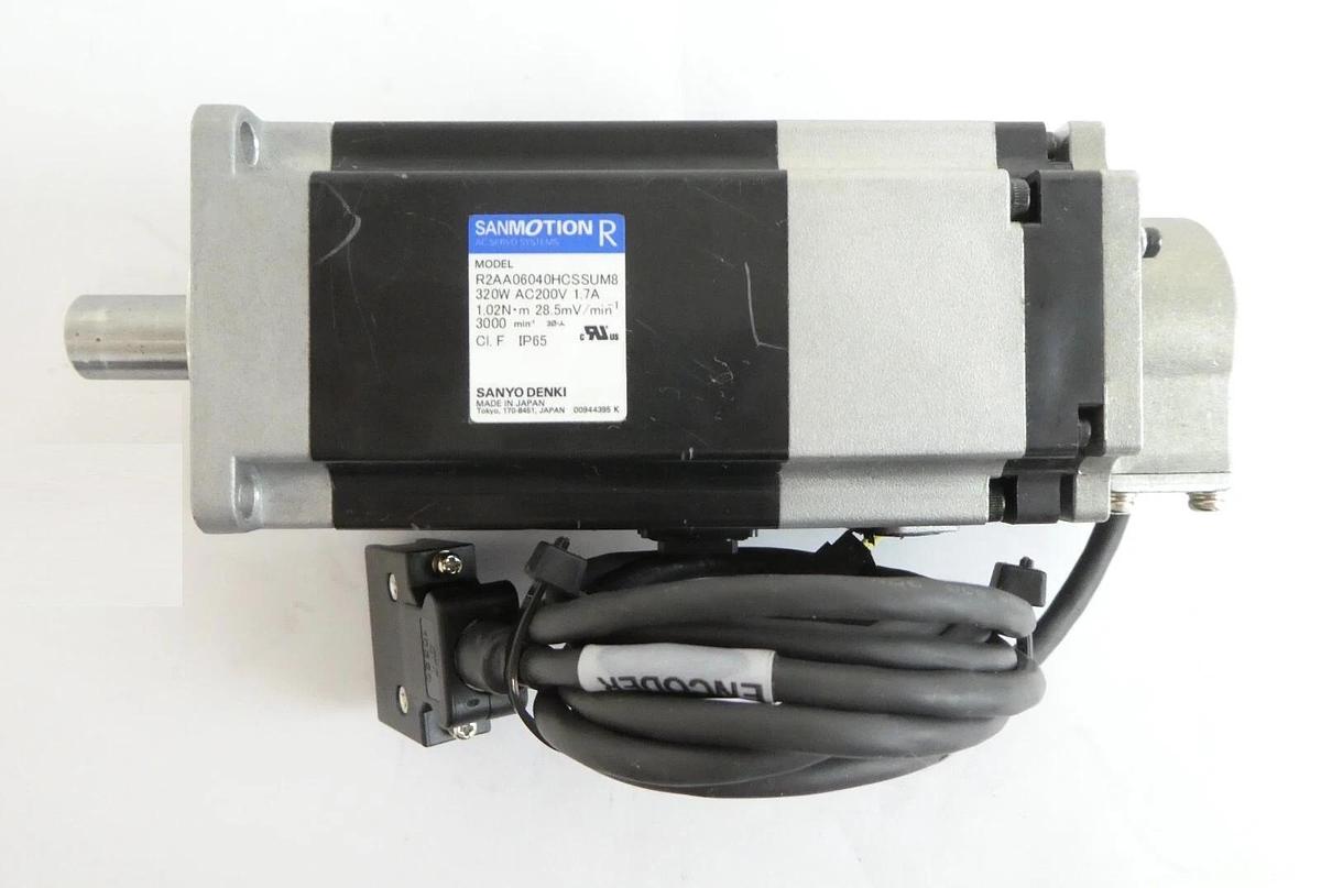 Used Sanyo Denki R2AA06040HCSSUM8 AC Servo Motor SANMOTION R Lot of 2 Working