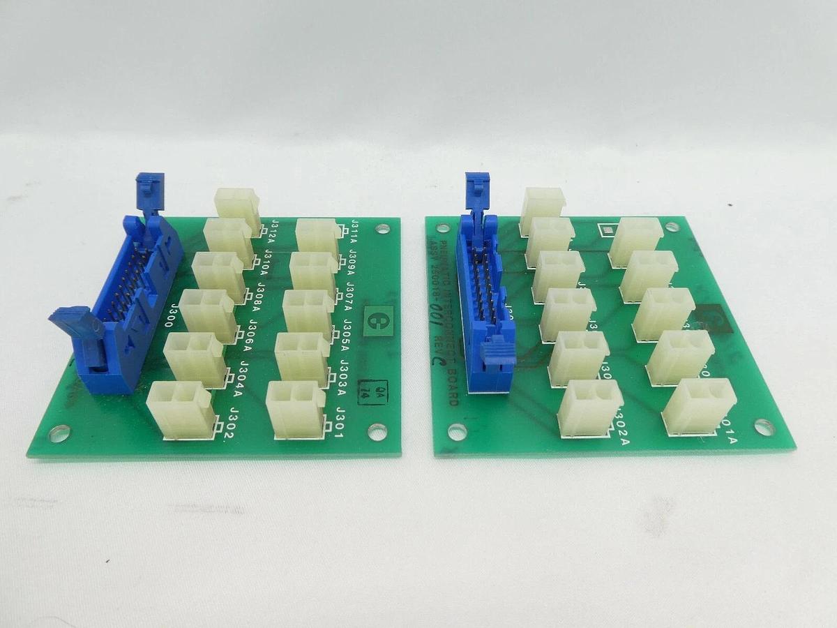 Used Electroglas 250018-001 Pneumatic Interconnect Board PCB Lot of 2 4085x Working