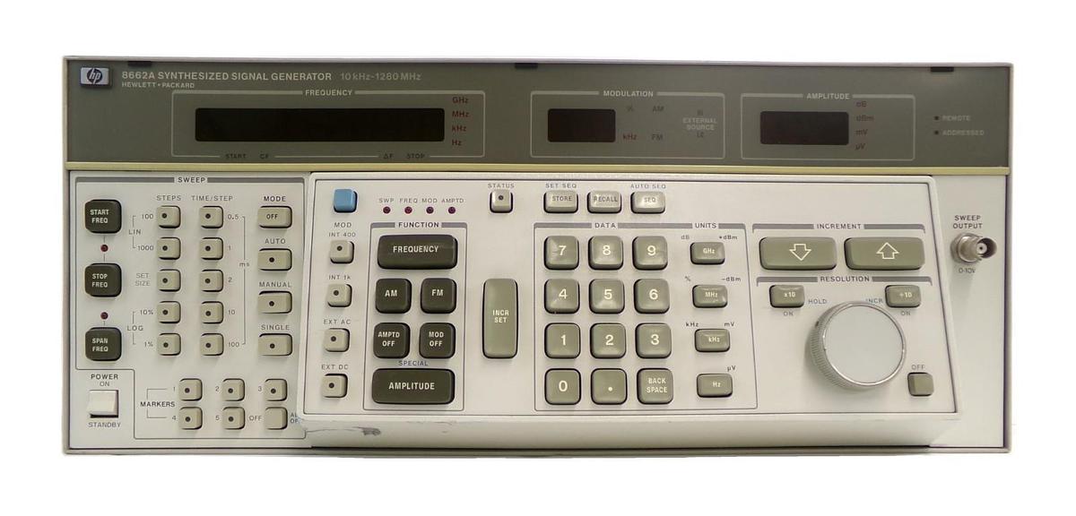 Used HP Hewlett-Packard 8662A Synthesized Signal Generator Option 001 Untested As-Is
