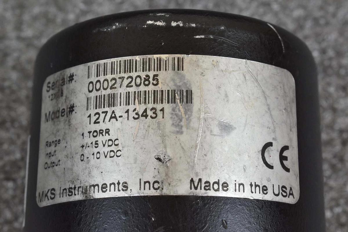 Used MKS Instruments 127A-13431 Baratron Pressure Transducer Type 127 Tube Working