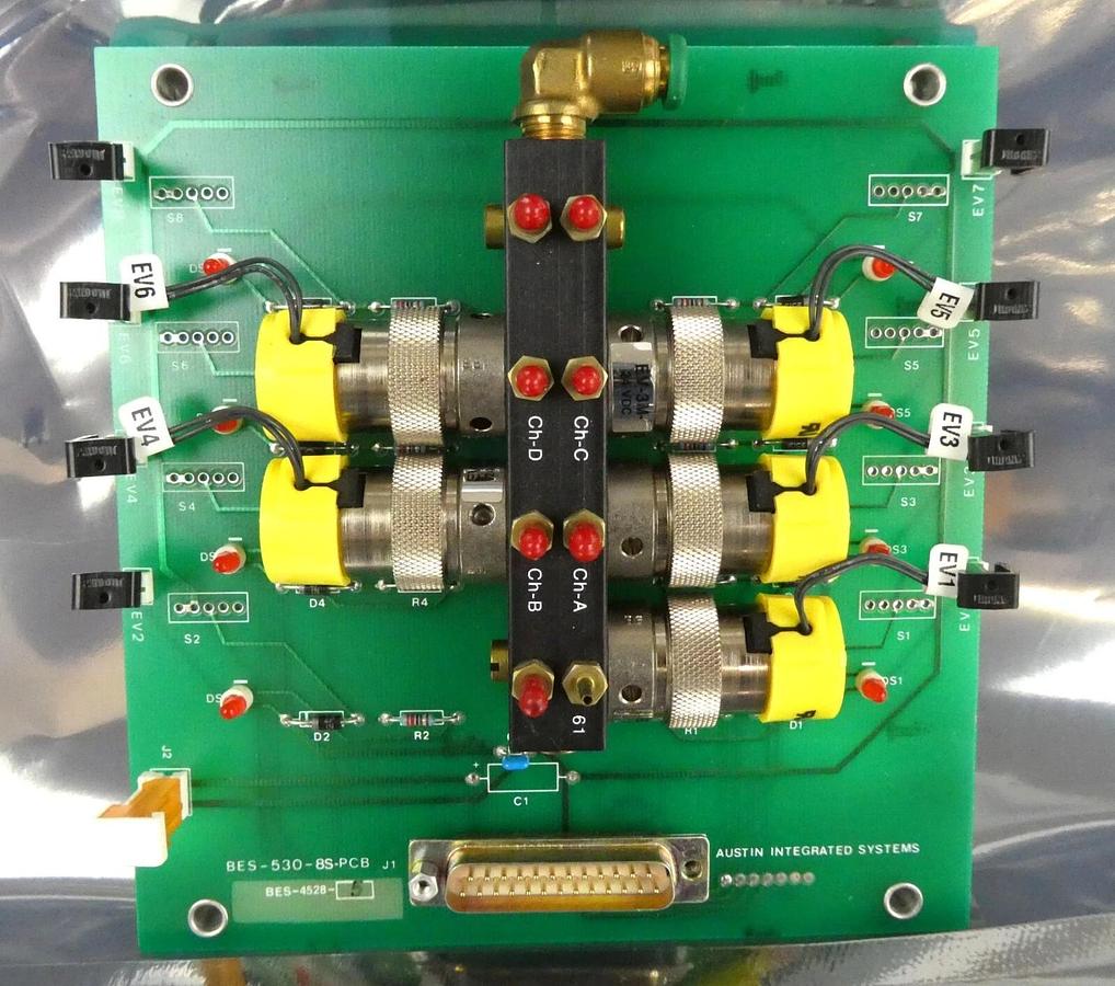 AMAT Applied Materials 0660-01102 8 EV Pneumatic Manifold PCB Assembly New