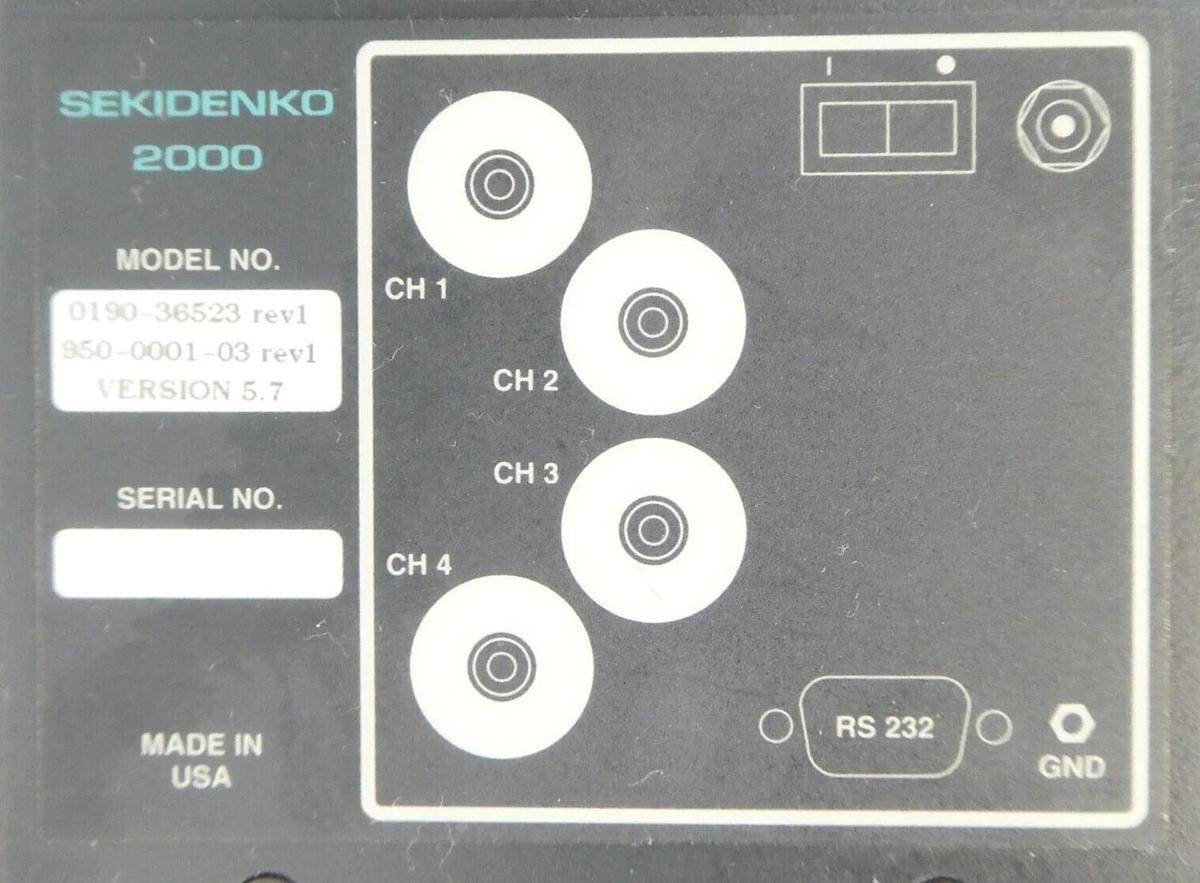 Used Sekidenko 950-0001-03 3-Channel Optical Fiber Thermometer 2000 AMAT v5.7 Working