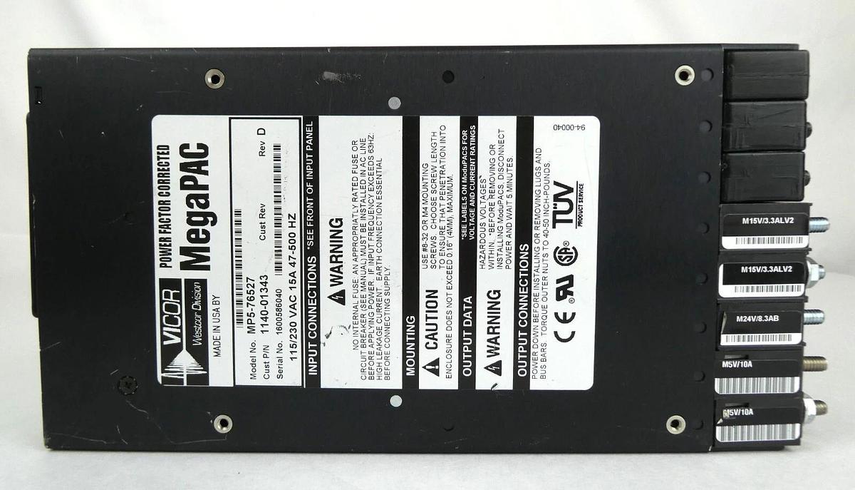 Used Vicor MP5-76527 Power Supply Assembly MegaPAC AMAT 1140-01343 Working Surplus