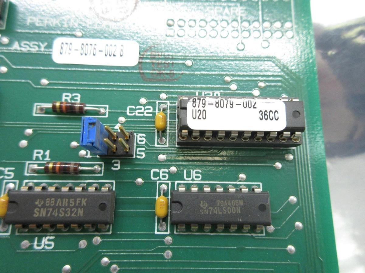 Used Perkin-Elmer 851-9993 Interface PCB Card 879-8076-002 Rev. B ASML SVG 90S Used
