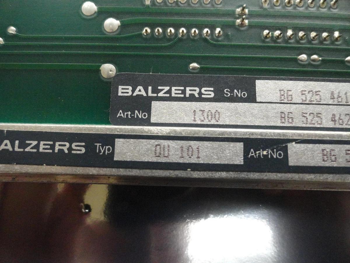 Used Balzers BG 525 460 AT Shutter Position OU 101 PCB Card BG 525 462 BU Used