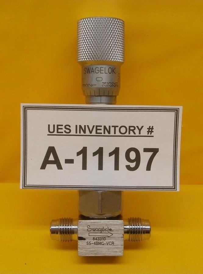 Used Swagelok SS-4BMG-VCR Metering Bellows Sealed Valve NUPRO Used Working