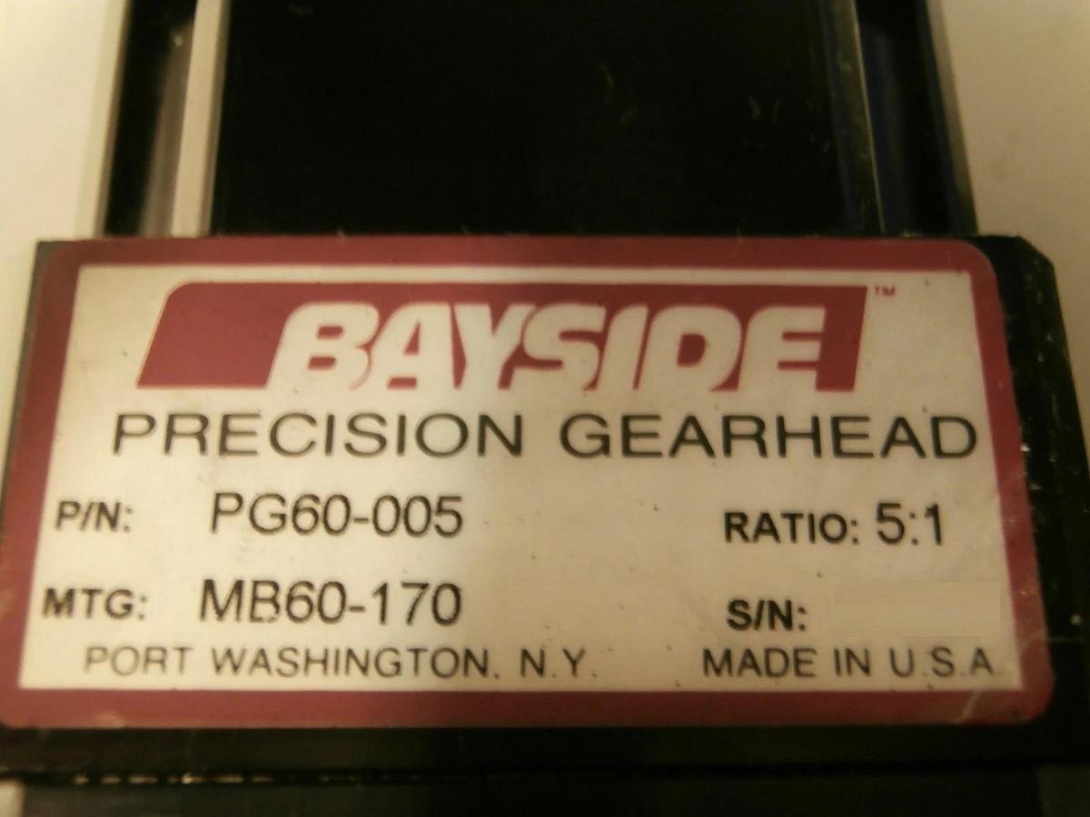 Used Kollmorgen 00D09D02001-1M Servo Motor with Gearhead PG60-005 Nordiko 9550 Used
