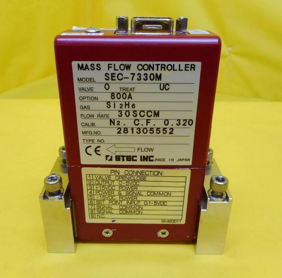 Used STEC SEC-7330M Mass Flow Controller MFC SEC-7330 30 SCCM Si2H6 Used Working