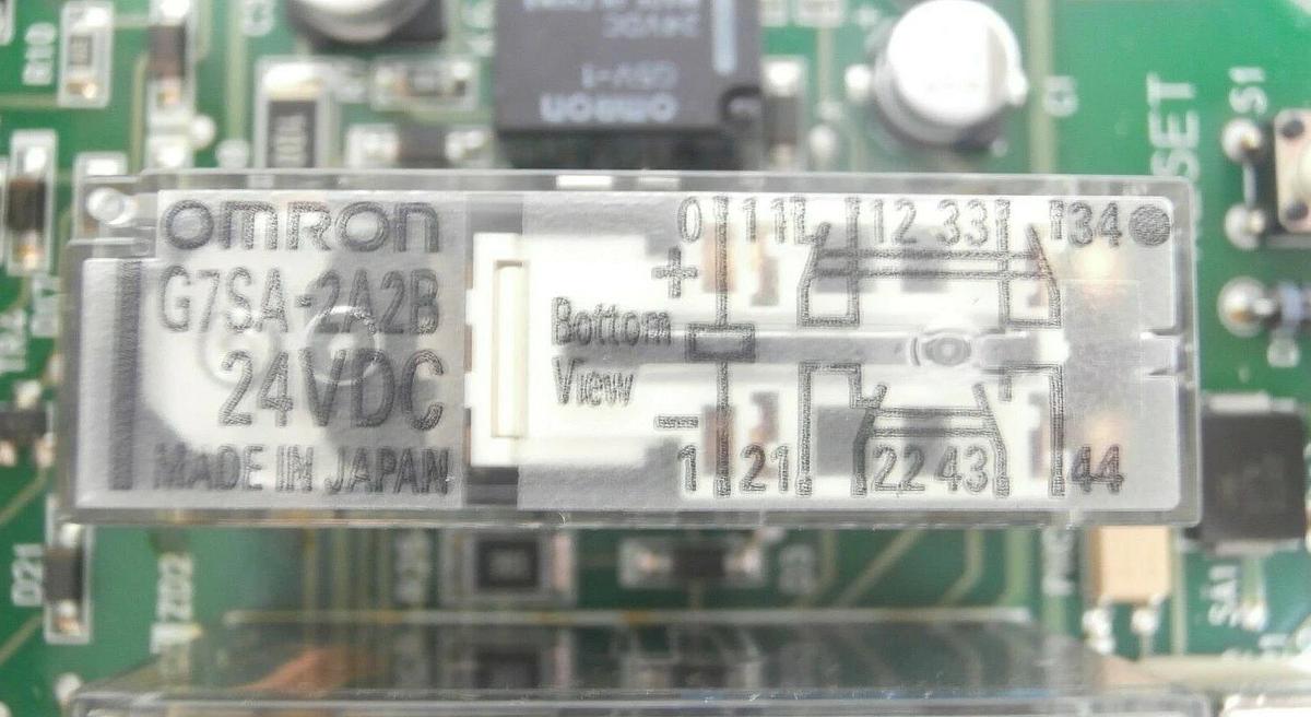 Used Omron G9SC-140-TE2 Relay Board PCB RY SPIN MTR #02 TEL Lithius Working Surplus