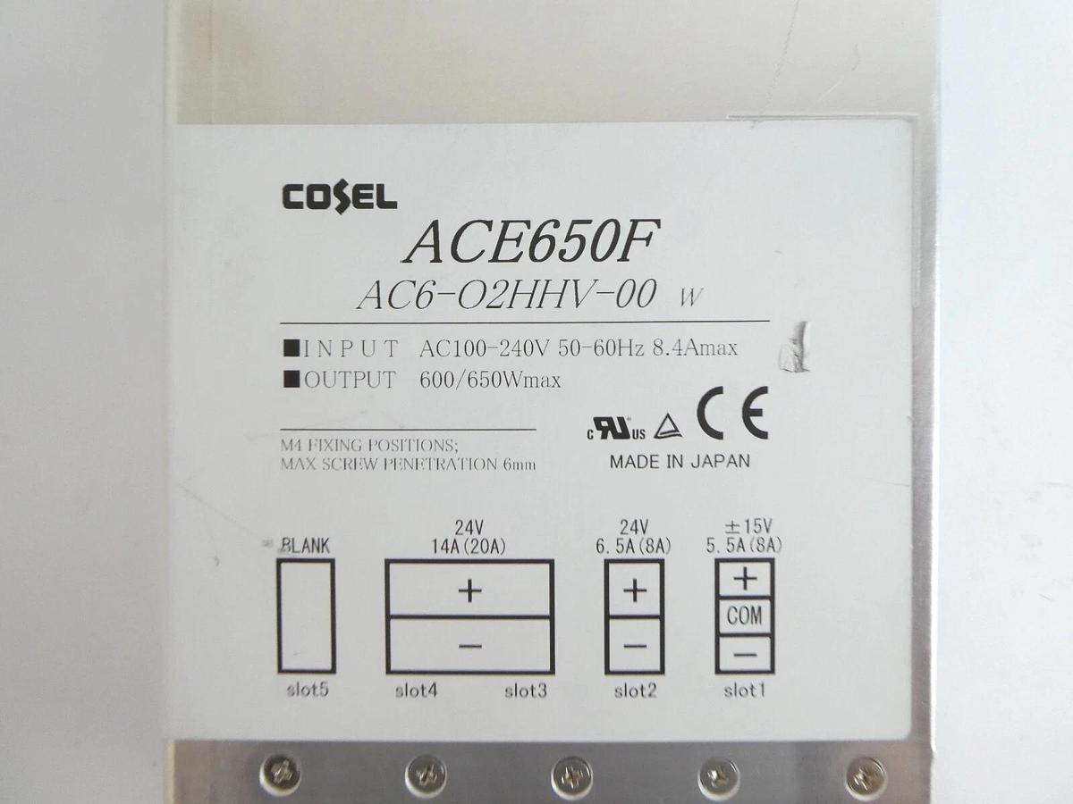 Used Cosel AC6-O2HHV-00 Power Supply ACE650F Reseller Lot of 5 Working Surplus