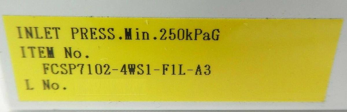 Used Fujikin FCSP7102-4WS1-F1L-A3 Mass Flow Controller MFC P7000 250 kPaG Working