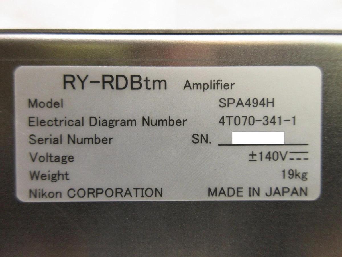 Used Nikon 4T070-341-1 RY-RDBtm Amplifier Module SPA494H 4S013-944 NSR Series Working