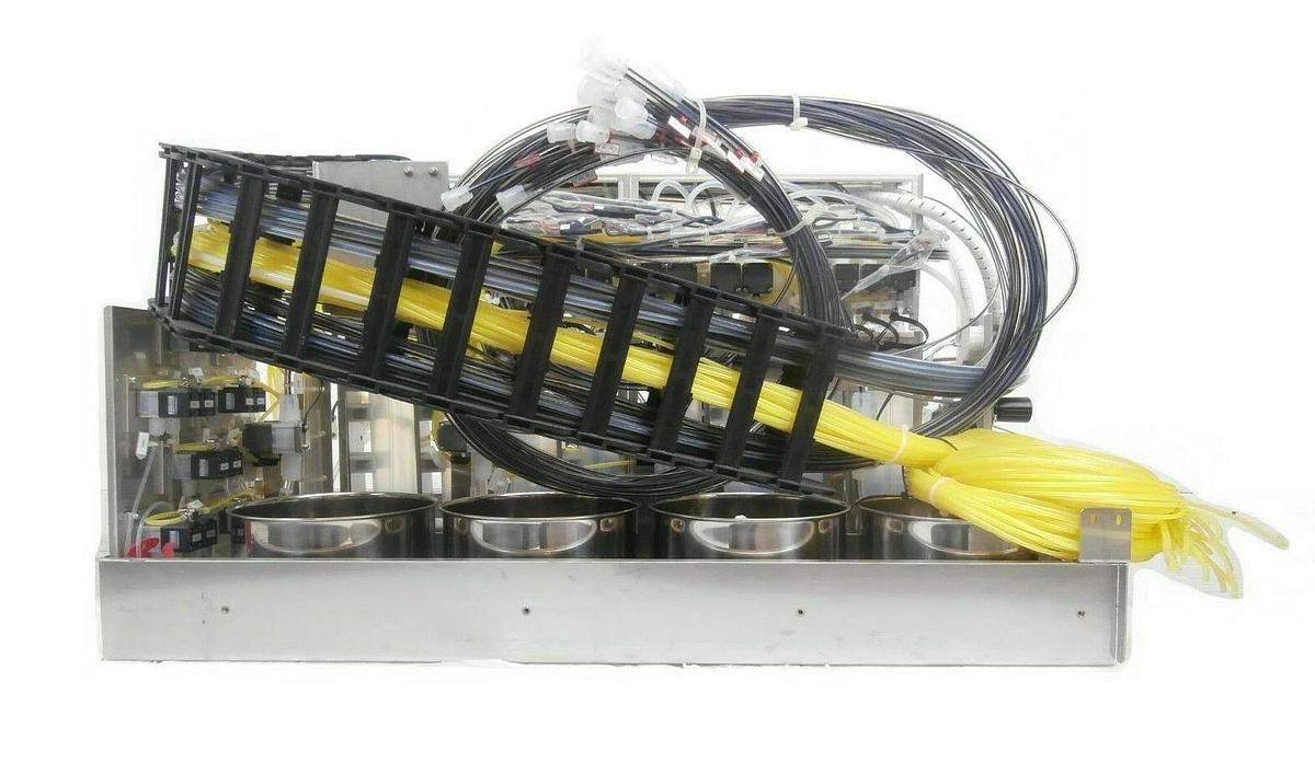 Used TEL Tokyo Electron Lithius 8-Port Photoresist Distribution Reservoir Tray Spare
