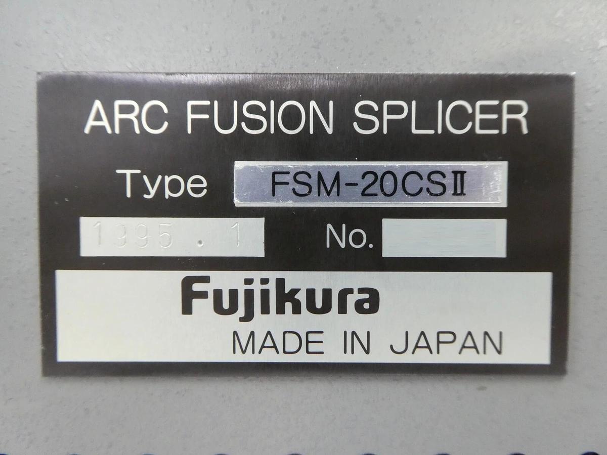 Used Fujikura FSM-20CSII Fiber Optic Arc Fusion Splicer Untested As-Is