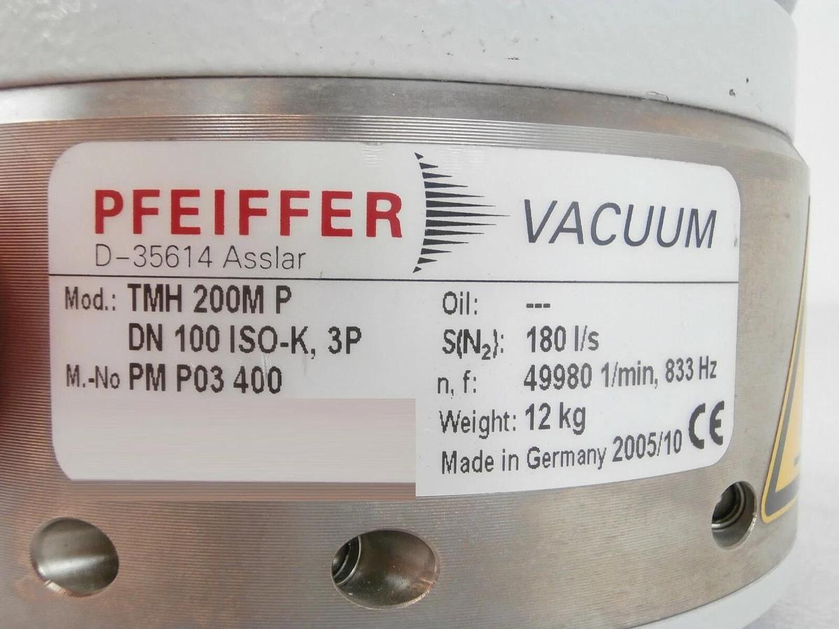 Used TMH 200M P Pfeiffer PM P03 050 Turbomolecular Pump Turbo Binding Rotor As-Is