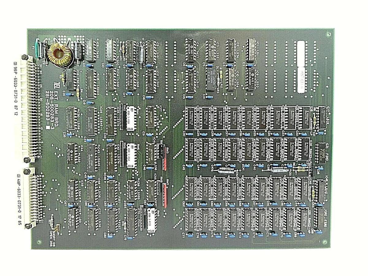 Used TEL Tokyo Electron 208-500283-3 External RAM Board PCB 281-500283 Working Spare
