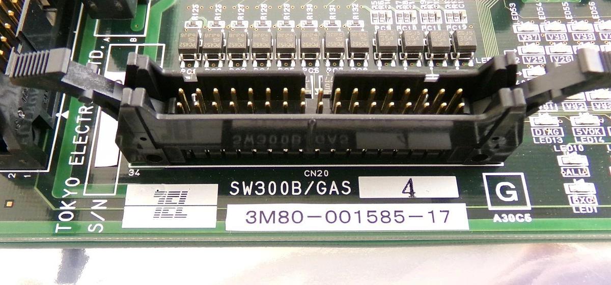 Used TEL Tokyo Electron 3M80-001585-17 Processor PCB SW300B/GAS4 SW300B/AI02 Working