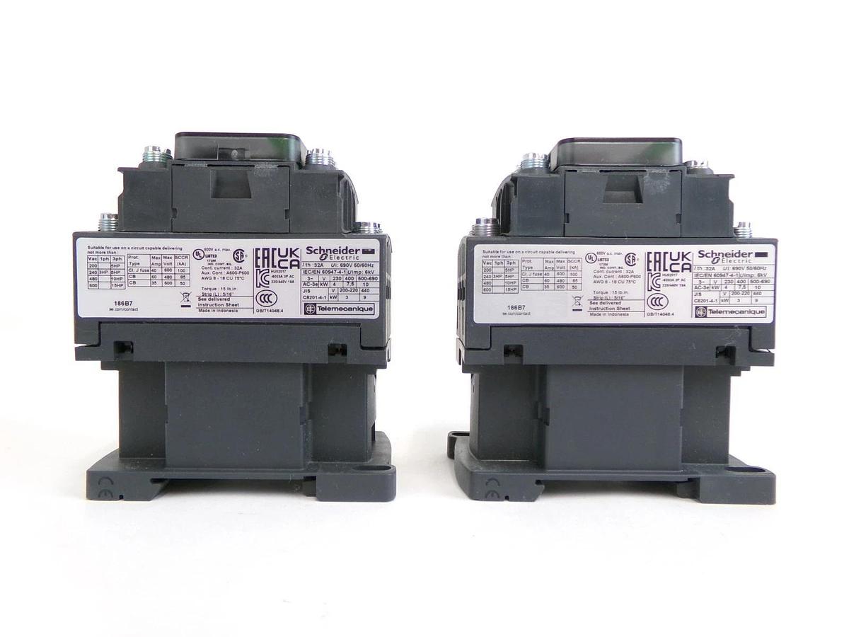 Schneider Electric LC1D186B7 Contactor LC1D TeSys Deca Reseller Lot of 5 New