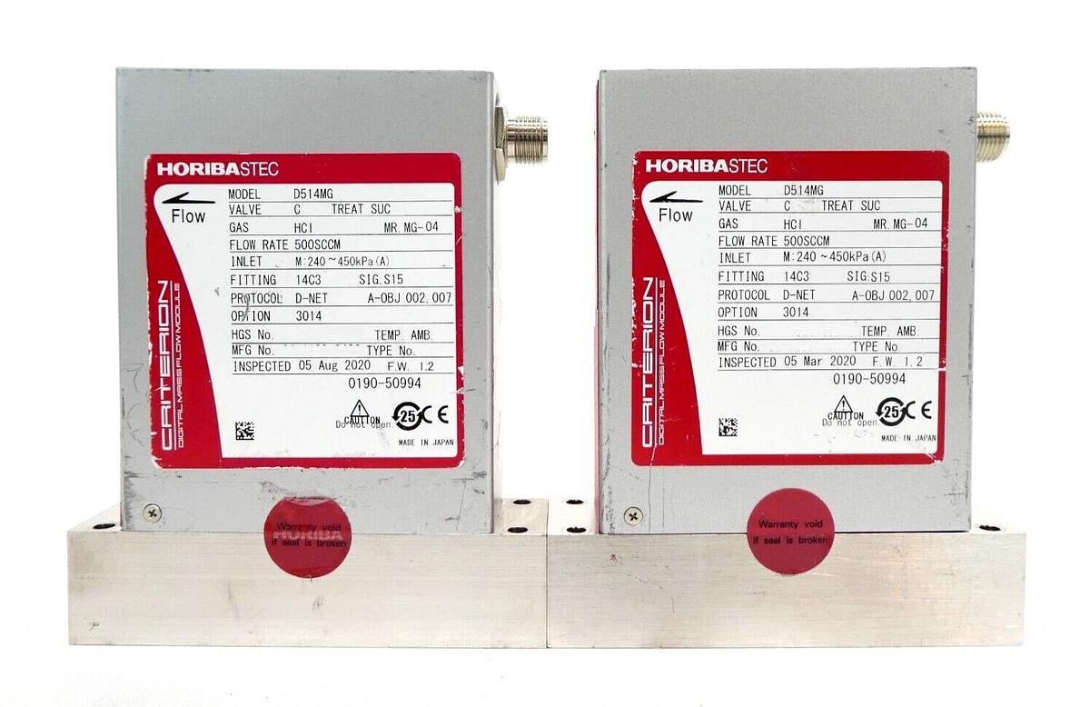 Used Horiba STEC D514MG Mass Flow Controller MFC Criterion Reseller Lot of 7 Working