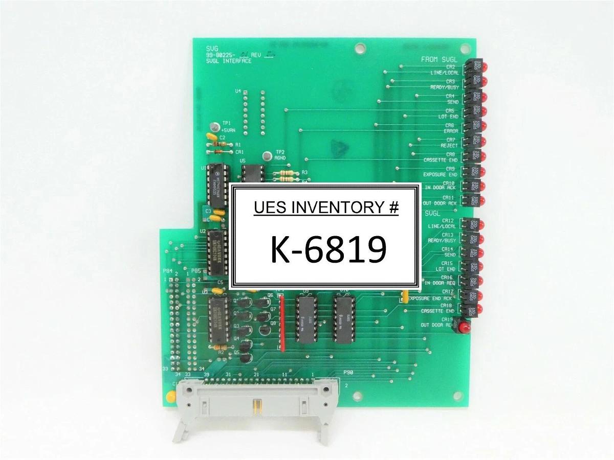 Used SVG Silicon Valley Group 99-80225-01 SVGL Interface Board PCB 90S DUV Working